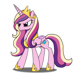 Size: 1024x1024 | Tagged: safe, artist:christiancerda, princess cadance, alicorn, pony, alternate hairstyle, angry, solo