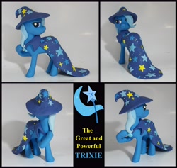 Size: 5680x5392 | Tagged: safe, artist:madponyscientist, derpibooru import, trixie, pony, unicorn, absurd resolution, cape, clothes, custom, female, hat, mare, sculpture, solo, trixie's cape, trixie's hat