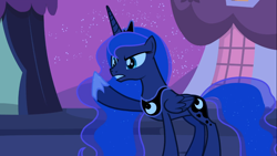 Size: 1366x768 | Tagged: safe, screencap, princess luna, alicorn, pony, luna eclipsed, female, horn, mare, solo