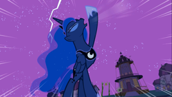 Size: 1366x768 | Tagged: safe, screencap, princess luna, alicorn, pony, luna eclipsed, female, horn, mare, solo