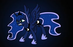 Size: 1028x672 | Tagged: safe, artist:arthur9078, artist:kp-shadowsquirrel, princess luna, alicorn, pony, angry, solo