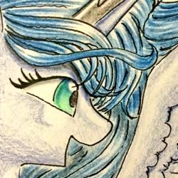 Size: 617x617 | Tagged: safe, artist:unousaya, princess luna, alicorn, pony, female, horn, mare, solo, traditional art