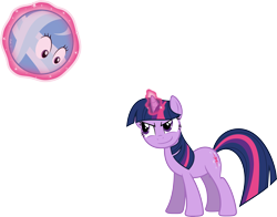 Size: 10608x8326 | Tagged: safe, artist:stayeend, derpibooru import, trixie, twilight sparkle, pony, unicorn, absurd resolution, ball, female, i have no mouth and i must scream, inanimate tf, magic, mare, morph ball, simple background, telekinesis, transformation, transparent background, trixieball, vector