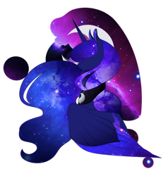 Size: 1024x1075 | Tagged: safe, artist:samandriilrf, princess luna, alicorn, pony, female, horn, mare, simple background, solo, transparent background