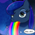 Size: 500x500 | Tagged: safe, artist:cakewasgood, princess luna, alicorn, pony, comic sans, holy shit, puking rainbows, rainbow, solo, vomit, vulgar