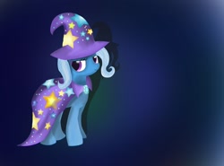 Size: 1393x1031 | Tagged: safe, artist:mrdouche89, derpibooru import, trixie, pony, unicorn, blue coat, female, horn, mare, solo, two toned mane