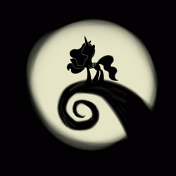 Size: 1600x1600 | Tagged: safe, artist:necro1337, princess luna, alicorn, pony, parody, solo, the nightmare before christmas