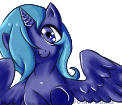 Size: 2717x2354 | Tagged: safe, artist:doink-doink, princess luna, alicorn, pony, female, horn, mare, s1 luna, solo