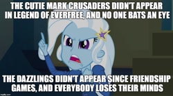 Size: 896x500 | Tagged: safe, derpibooru import, edit, edited screencap, screencap, trixie, equestria girls, rainbow rocks, everyone loses their minds, image macro, meme, solo, the dark knight, the joker, trixie yells at everything