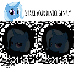 Size: 6000x5463 | Tagged: safe, artist:metalhead97, derpibooru import, trixie, pony, unicorn, absurd resolution, faic, looking at you, optical illusion, smirk, solo, twiface