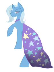 Size: 1536x2048 | Tagged: safe, artist:ask-me-trixie, derpibooru import, trixie, pony, unicorn, blue coat, female, horn, mare, smiling, solo, two toned mane