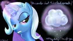 Size: 1920x1080 | Tagged: safe, artist:carligercarl, derpibooru import, trixie, cloud, magic, snow