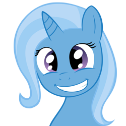 Size: 2000x2000 | Tagged: safe, artist:datnaro, derpibooru import, trixie, faic, happy, smiling