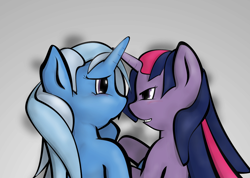 Size: 964x686 | Tagged: safe, derpibooru import, trixie, twilight sparkle, female, lesbian, shipping, twixie