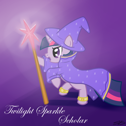 Size: 900x900 | Tagged: safe, artist:speccysy, derpibooru import, twilight sparkle, clothes, fantasy class, robe, solo, staff