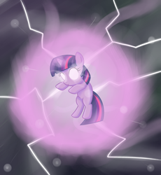 Size: 900x978 | Tagged: safe, artist:speccysy, derpibooru import, twilight sparkle, glowing eyes, magic, magic overload, magic surge, solo