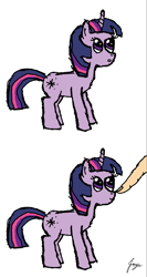 Size: 964x1814 | Tagged: safe, artist:joze, derpibooru import, twilight sparkle, boop, drawing