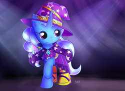 Size: 2483x1800 | Tagged: safe, artist:nika191319, derpibooru import, trixie, pony, unicorn, clothes, dress, equestria girls outfit, female, mare, rainbow rocks outfit, solo