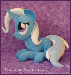 Size: 728x768 | Tagged: safe, artist:bluedragonflyplush, derpibooru import, trixie, pony, unicorn, cropped, female, irl, mare, photo, plushie, solo