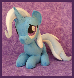 Size: 371x388 | Tagged: safe, artist:bluedragonflyplush, derpibooru import, trixie, pony, unicorn, cropped, female, irl, mare, photo, plushie, solo