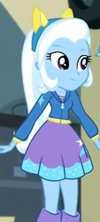 Size: 244x541 | Tagged: safe, derpibooru import, screencap, trixie, equestria girls, friendship games, boots, chs rally song, clothes, cropped, cute, hoodie, jacket, pony ears, skirt, solo