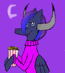 Size: 2893x3254 | Tagged: safe, princess luna, alicorn, pony, clothes, horny luna, popcorn, solo