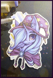 Size: 1777x2585 | Tagged: safe, artist:tenebristayga, derpibooru import, trixie, pony, unicorn, ear fluff, female, looking at you, mare, marker, marker drawing, smiling, solo, traditional art