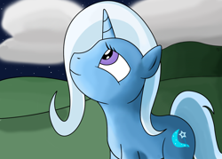 Size: 1400x1000 | Tagged: safe, artist:jurassic-dragon, artist:twilightspark1e, derpibooru import, trixie, pony, unicorn, smiling, solo