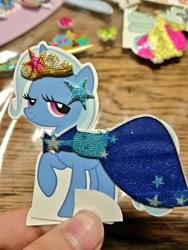 Size: 720x960 | Tagged: safe, artist:akainu_pony, derpibooru import, trixie, pony, unicorn, clothes, clothes swap, craft, crown, dress, female, irl, jewelry, mare, papercraft, photo, regalia, solo