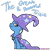 Size: 800x800 | Tagged: safe, artist:ninjacat32, derpibooru import, trixie, pony, unicorn, blue coat, female, horn, mare, smiling, solo, two toned mane