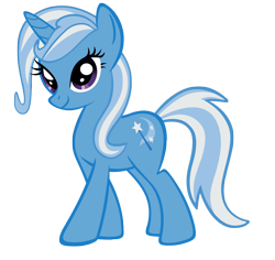 Size: 3594x3393 | Tagged: safe, artist:durpy, derpibooru import, trixie, pony, unicorn, alternate hairstyle, bedroom eyes, female, mare, simple background, smiling, solo, transparent background, vector