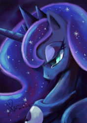 Size: 1024x1448 | Tagged: safe, artist:erica693992, princess luna, alicorn, pony, crying, portrait, sad, solo