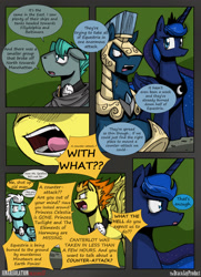 Size: 1950x2700 | Tagged: safe, artist:dracojayproduct, fleetfoot, princess luna, spitfire, oc, oc:pierson, alicorn, pony, comic:lunar isolation, comic