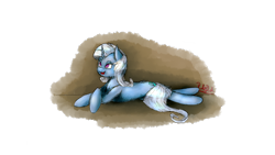 Size: 7200x4050 | Tagged: safe, artist:ruby dusk, derpibooru import, trixie, pony, unicorn, absurd resolution, hatless, missing accessory, simple background, smiling, solo