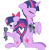 Size: 1692x1718 | Tagged: safe, artist:nun2artzy, derpibooru import, smarty pants, twilight sparkle, filly, foal, hair bow, simple background, transparent background