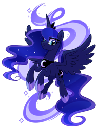 Size: 854x1118 | Tagged: safe, artist:pepooni, princess luna, alicorn, pony, cute, flying, looking at you, lunabetes, simple background, smiling, solo, spread wings, transparent background