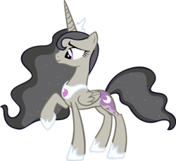 Size: 937x853 | Tagged: safe, artist:blah23z, octavia melody, princess luna, earth pony, pony, raised hoof, recolor, simple background, solo, transparent background