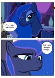 Size: 670x950 | Tagged: safe, princess luna, alicorn, pony, exploitable meme, female, horn, mare, meme, solo