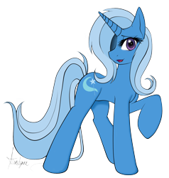 Size: 1694x1777 | Tagged: safe, artist:nintenman1, derpibooru import, trixie, smiling, wink