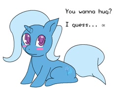 Size: 744x540 | Tagged: safe, artist:m2130138, derpibooru import, trixie, blushing, hug