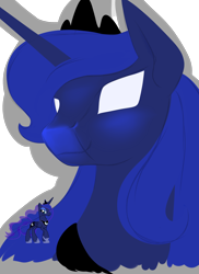 Size: 2040x2807 | Tagged: safe, artist:bludraconoid, princess luna, alicorn, pony, simple background, solo, transparent background