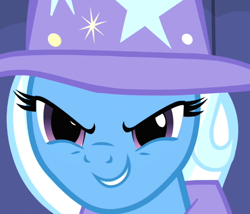 Size: 840x720 | Tagged: safe, derpibooru import, screencap, trixie, pony, unicorn, boast busters, female, mare, reaction image, solo