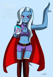 Size: 1174x1694 | Tagged: safe, artist:otakon, derpibooru import, trixie, anthro, wwe