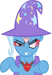 Size: 4120x6000 | Tagged: safe, artist:dcencia, derpibooru import, trixie, absurd resolution, alicorn amulet, melvin, parody, simple background, transparent background, vector, yu-gi-oh!