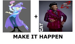 Size: 1231x728 | Tagged: safe, derpibooru import, trixie, exploitable meme, humanized, make it happen, meta, red dwarf