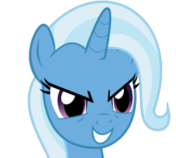 Size: 2400x2160 | Tagged: safe, artist:mykoklyt, derpibooru import, trixie, grin, reaction image, simple background, smiling, transparent background, vector