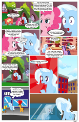 Size: 792x1224 | Tagged: safe, artist:dekomaru, derpibooru import, pinkie pie, trixie, twilight sparkle, oc, earth pony, pony, comic:the greatest gift, comic, golden oaks library, jewelry, necklace