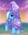 Size: 800x1000 | Tagged: safe, artist:nyaasu, derpibooru import, trixie, pony, unicorn, bedroom eyes, dusk, female, mare, solo, stars, twilight (astronomy)