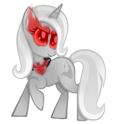 Size: 969x1011 | Tagged: safe, artist:urdeh, derpibooru import, trixie, alicorn amulet, glowing eyes