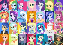Size: 2919x2128 | Tagged: safe, derpibooru import, adagio dazzle, apple bloom, applejack, big macintosh, bon bon, bulk biceps, cheerilee, chestnut magnifico, daring do, derpy hooves, dj pon-3, flash sentry, fluttershy, granny smith, juniper montage, lyra heartstrings, maud pie, photo finish, princess celestia, princess luna, principal celestia, rainbow dash, rarity, roseluck, scootaloo, spike, starlight glimmer, sunset shimmer, sweetie belle, sweetie drops, trixie, twilight sparkle, vice principal luna, vinyl scratch, dog, equestria girls, mirror magic, rainbow rocks, spoiler:eqg specials, arm behind back, ascot, barrette, baubles, beanie, belt, blazer, boots, bow, bracelet, camera, cardigan, choker, clothes, collage, collar, costume, counterparts, cowboy hat, crossed arms, cutie mark crusaders, cutie mark on clothes, dress, ear piercing, earring, eyeshadow, female, flower, freckles, glasses, hair bow, hair bun, hair tie, hairband, hairclip, hairpin, hand on hip, hat, headband, headphones, hoodie, jacket, jewelry, lapel pin, looking at you, magical quartet, makeup, male, necklace, necktie, official, open mouth, pendant, piercing, pigtails, pith helmet, pointing, pointing trixie, poofy shoulders, raised eyebrow, rolled up sleeves, rose, shawl, shirt, shoes, shorts, skirt, smiling, spike the dog, spoiler, stetson, sunglasses, sweatband, sweater vest, twilight's counterparts, twintails, vest, wall of tags, watch, wristband, wristwatch